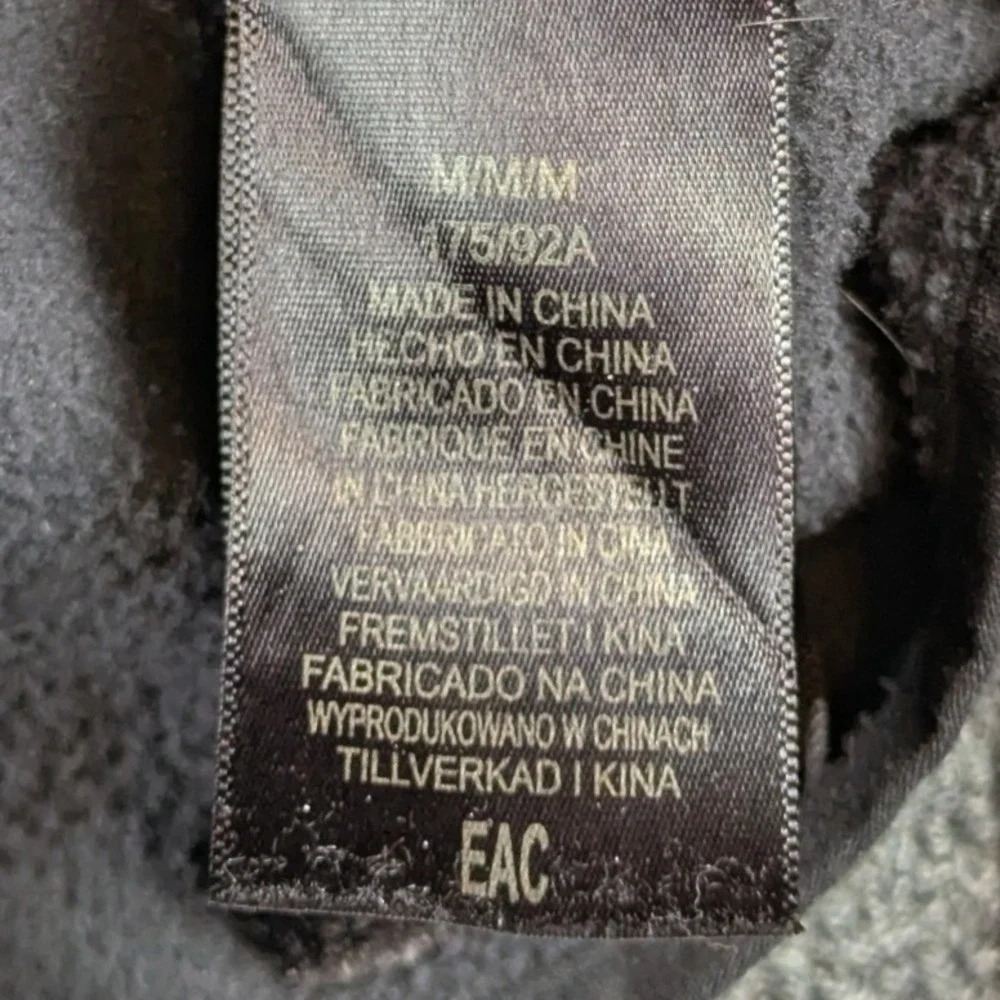 Marmot Mens Full Zip Fleece Jacket Charcoal Gray Recycled Polyester Medium